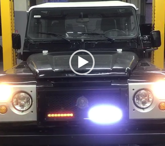 Defender front bumper DRL with dynamic indicator!　Part 1